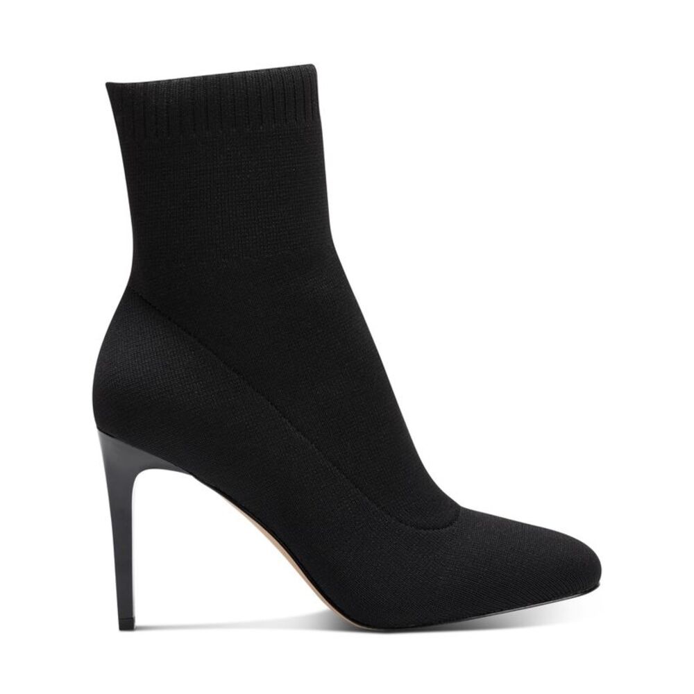 INC Womens Black Knit Sock Styling Vidalia Square Toe Stiletto Booties 11 M - Picture 2 of 5